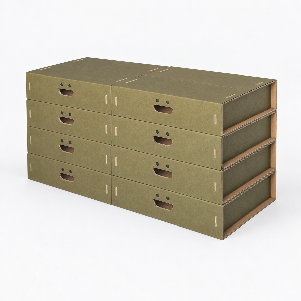 Set de 4 boîtes de rangement pour armoire M