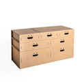Set scatole organizer armadio 7 pezzi in cartone Avana - Corvasce Design