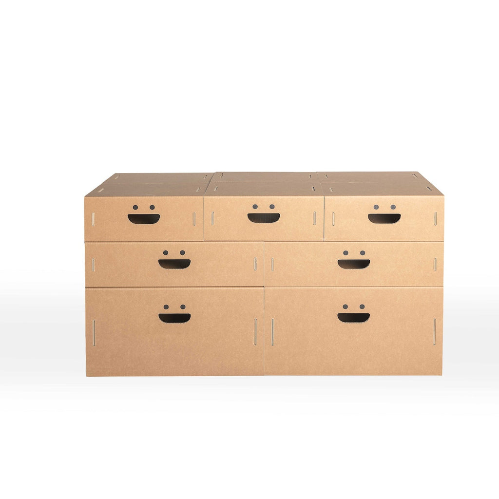 Set scatole organizer armadio 7 pezzi colore 3 Avana - Corvasce Design