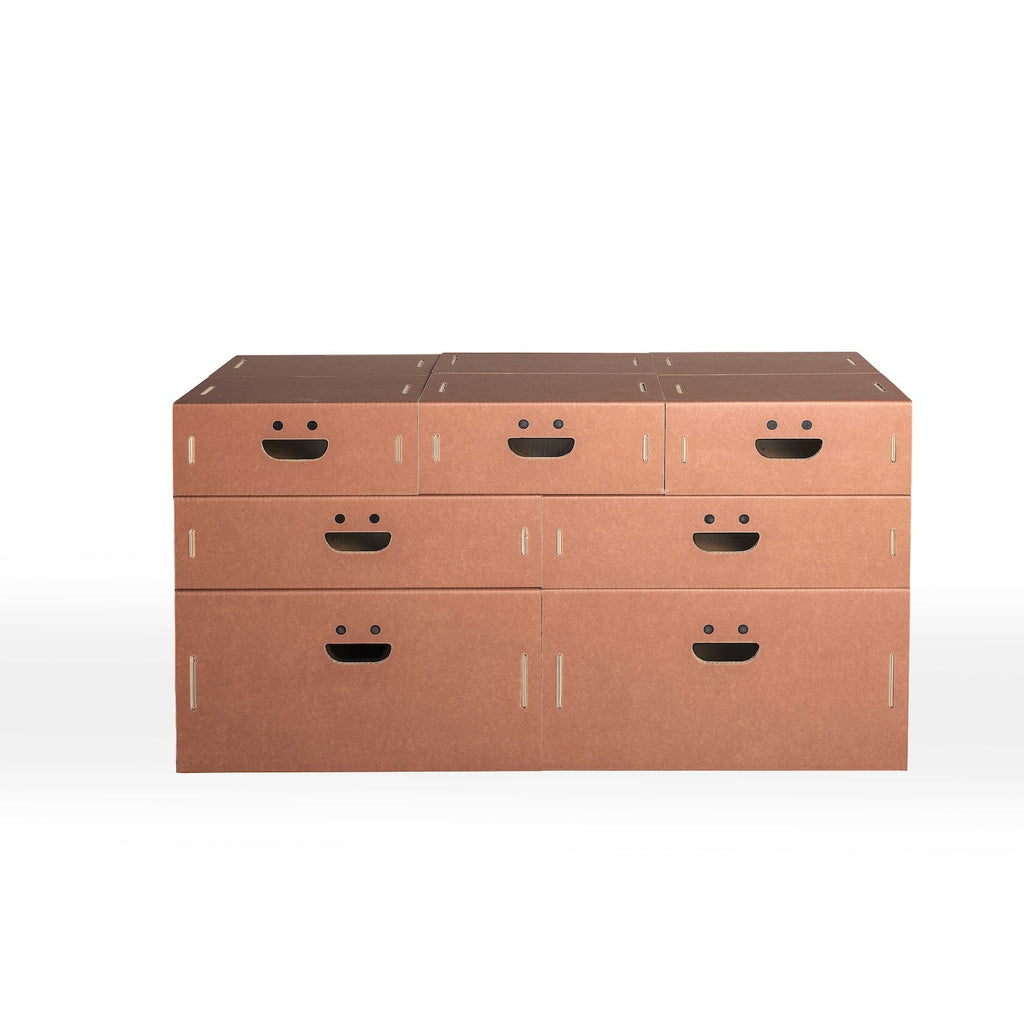 Set scatole organizer armadio 7 pezzi colore 2 Terracotta - Corvasce Design