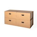 Set 4 scatole L organizer armadio in cartone Avana - Corvasce Design