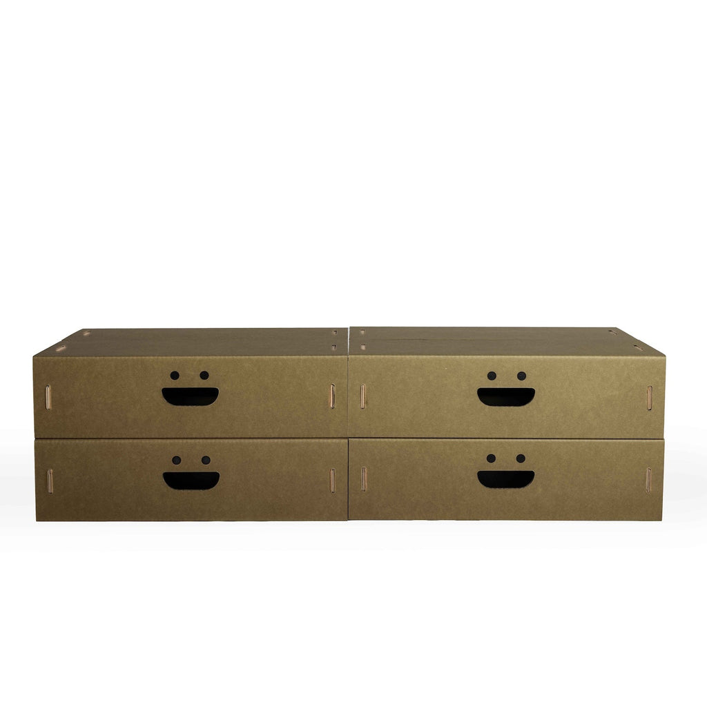 Set 4 scatole M organizer armadio colore 3 Terracotta - Corvasce Design