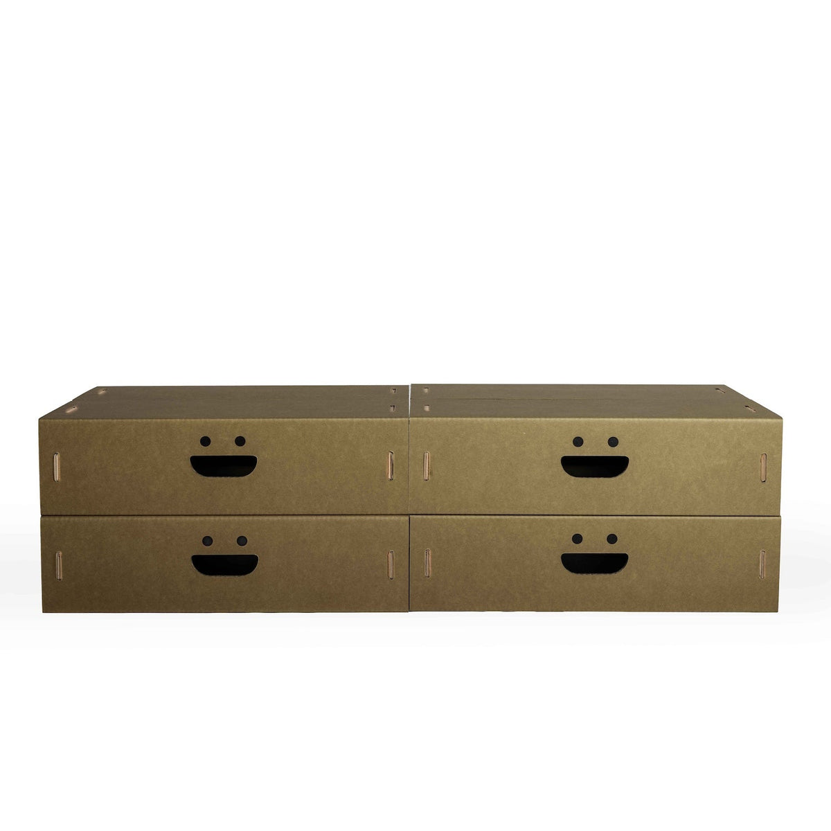 Set 4 scatole M organizer armadio colore 3 Terracotta - Corvasce Design